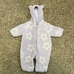 Cozy Star Patterned Kids One Piece